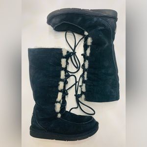 UGG Tall Black wool lined NEW CONDITION winter boots